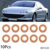 10PCS Oil Drain Plug Gaskets 0313.33 For Peugeot 207 208 307 308 406 For Citroen C3 C5 10X20X1.8mm Oil Pan Screw Washers Gasket