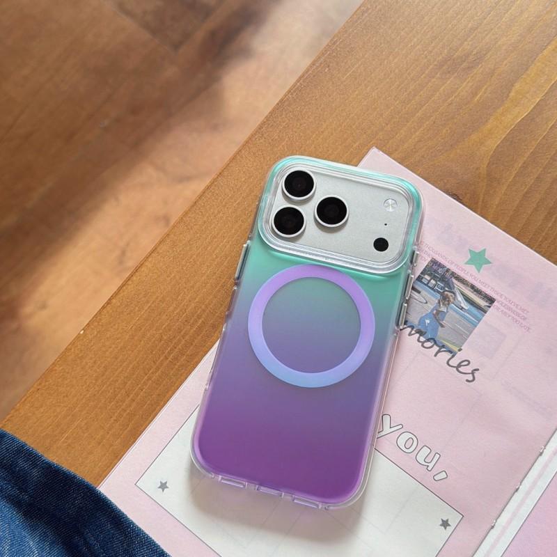 Slim IMD Gradient PC Phone Case IPhone 17 Pro Max With Magnetic Snap-on Design Anti-Scratch Drop Protection