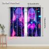2pcs   Curtain Set 2D plane printing Vibrant Cyberpunk Anime Girl Durable 100% Polyester Fabric (without rod) Holiday Ldeal for