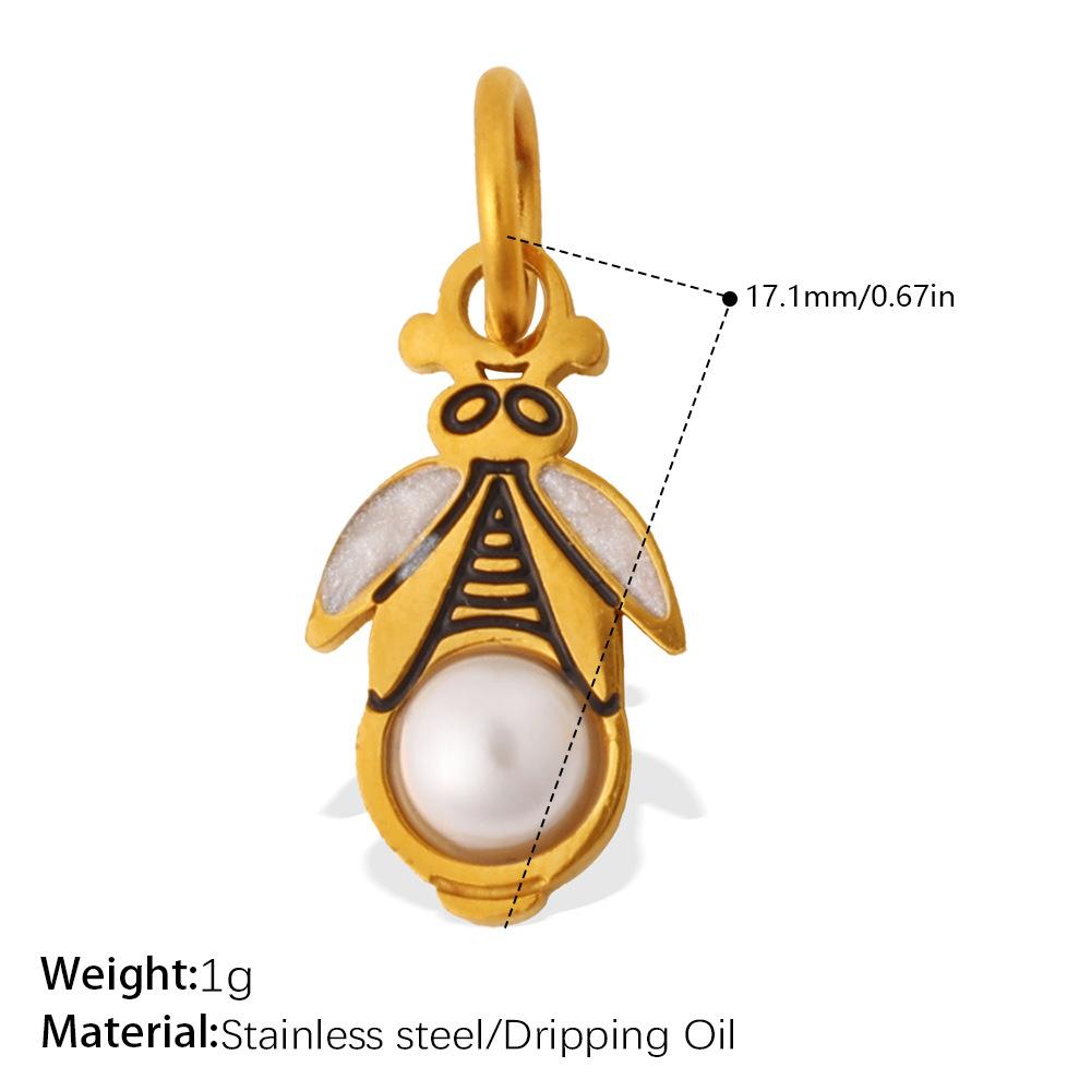 Exquisite Small Animal Series Pendant Stainless Steel Rhinestone Zircon Elephant Butterfly Diy Accessories