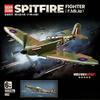 Military Fighter Plane Building Blocks Set, P-51D Mustang Spitfire LA-7 Yak-1B Aircraft Model Bricks Toy For Hobby Collectors