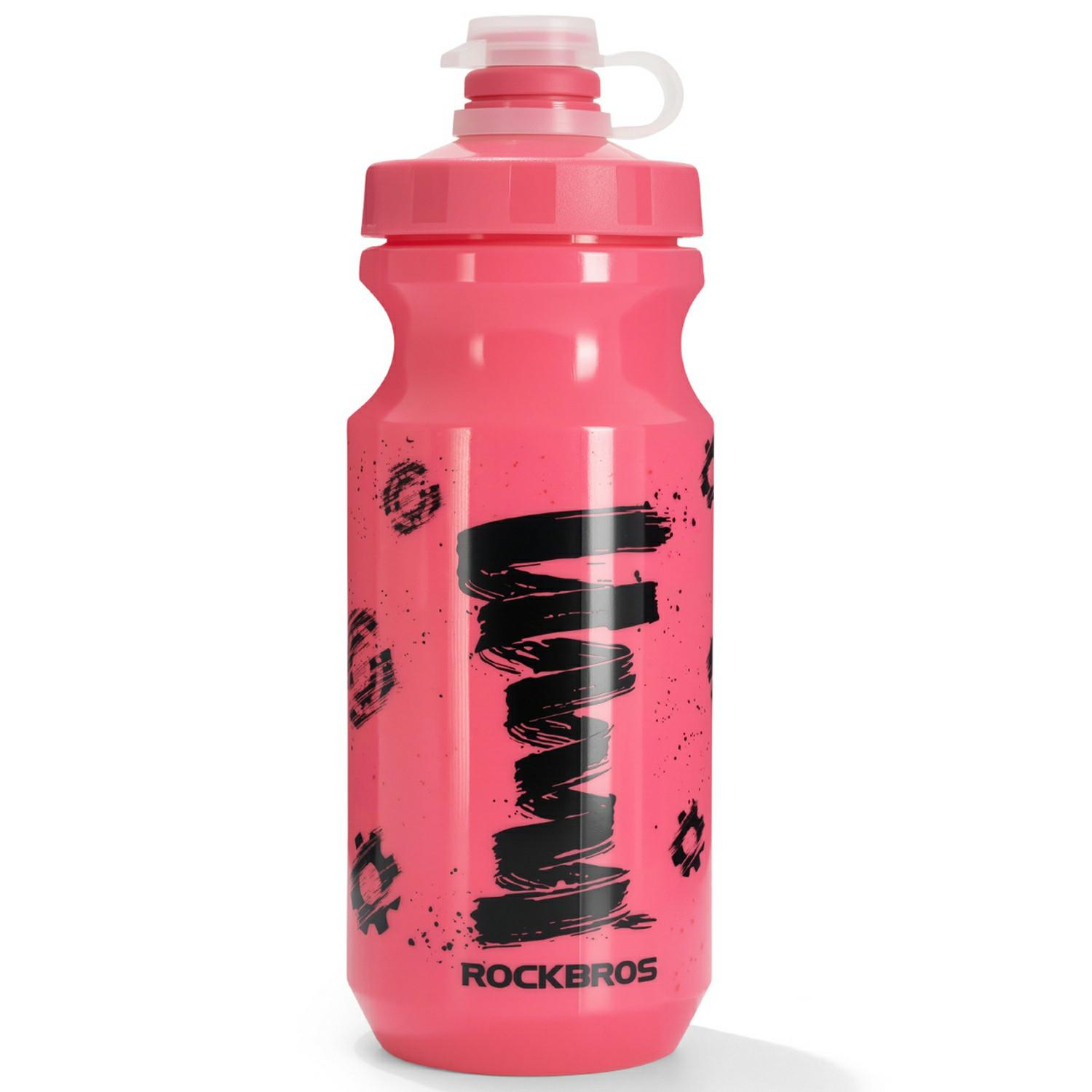 ROCKBROS 350032 350032001 600ml Bicycle Cycling Water Bottle PP5 Water Bottle Ergonomic with Dustproof Lid (No FDA, BPA-Free)