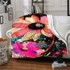 1pc Floral Print Blanket Warm, Cozy, And Soft, Suitable for Sofas, Beds, Cars, And Office Use.Perfect for Camping And Travel, Making It a Great Gift f