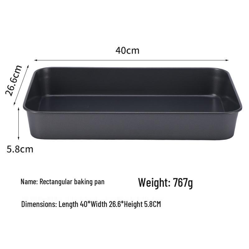 Rectangular Non-Stick Carbon Steel Cake Baking Pan for Home Use