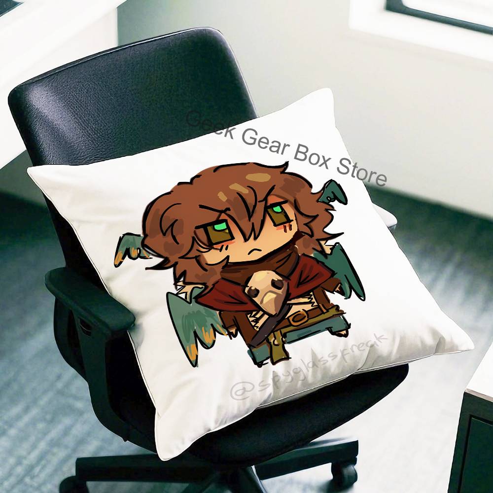 P-Parrotx2 Anime Celebrity Merchandise All-Match Printed Pillow Case Sofa Car Office Room Decoration Protector
