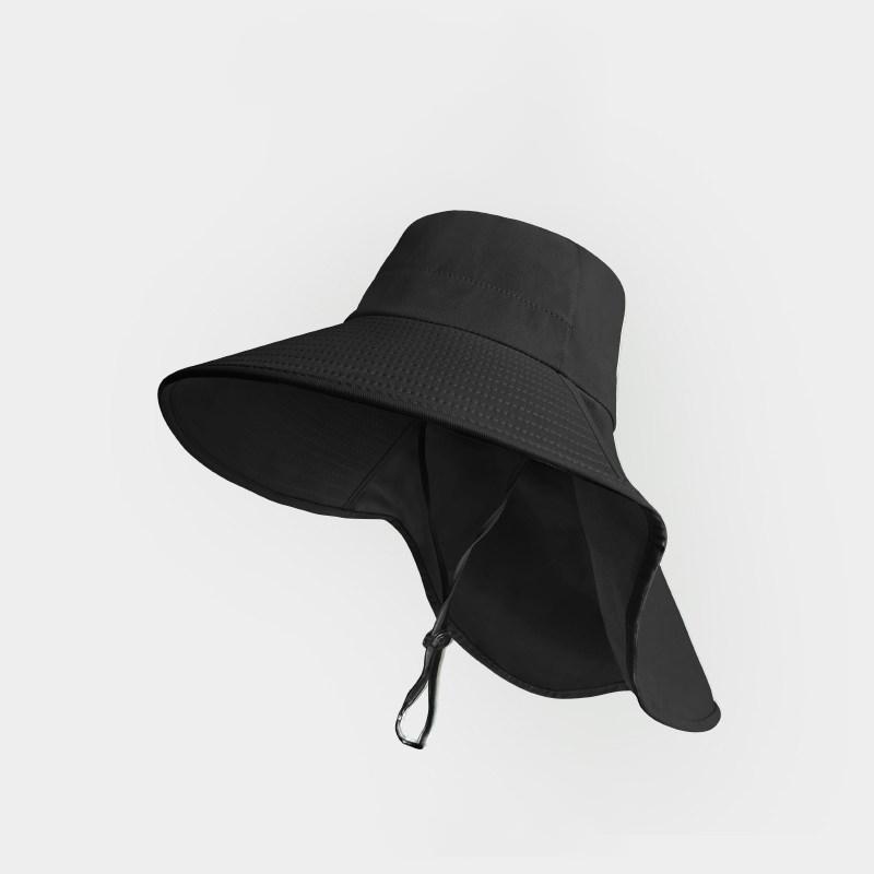 Shawl Sunscreen Cap Ponytail Travel Fisherman Hat Wide Brim Sun Hat With Neck Flap Outdoor Uv Anti Neck Protection Sun Visors