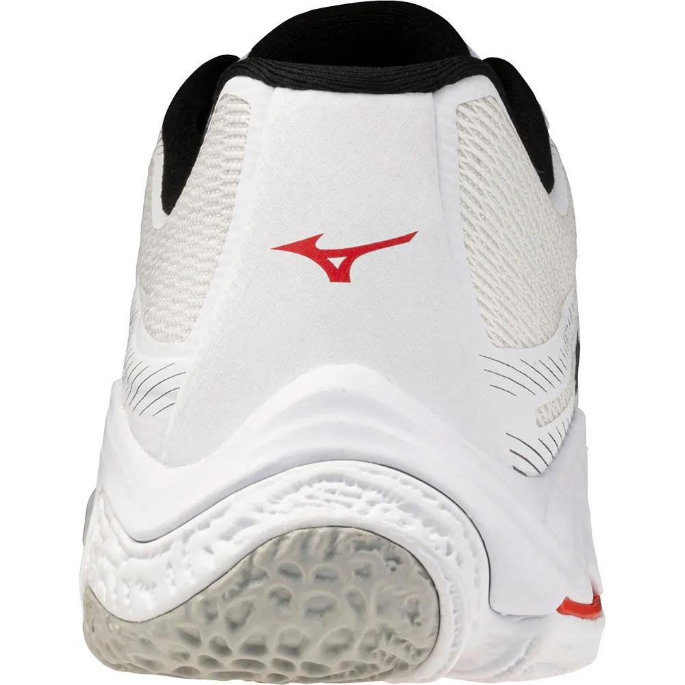 Mizuno Wave Lightning Elite Sneakers Breathable White/Black/Fiery Red