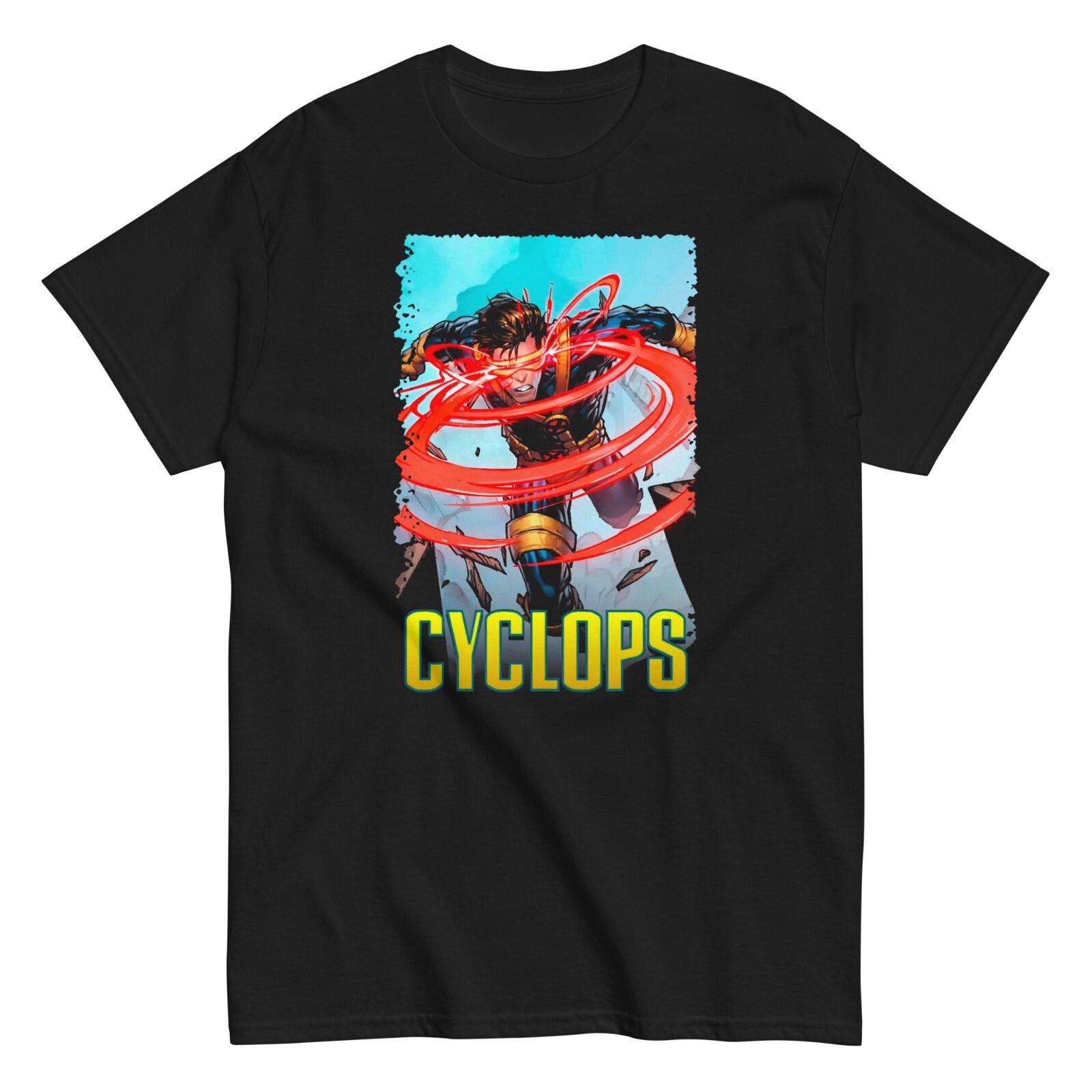 26 Циклоп Анимированная Футболка Мужская Лицензированная Marvel Комиксы Футболка Новые Люди Икс Черная Унисекс Футболка XL