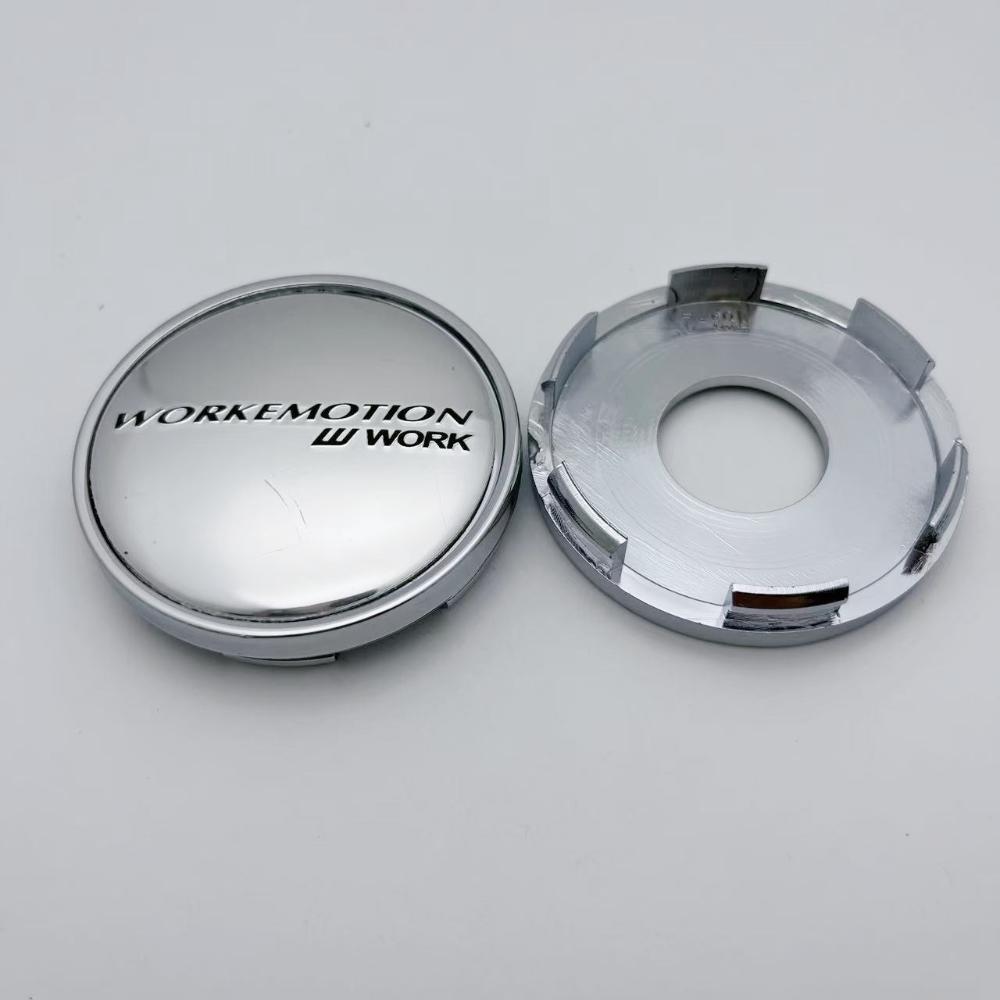 4pcs 63MM /59MM I.D W Work Emotion Logo Badge Car Wheel Center Caps for HRE Wheels Hub Rim Hubcaps Cover Replace Car Accessories