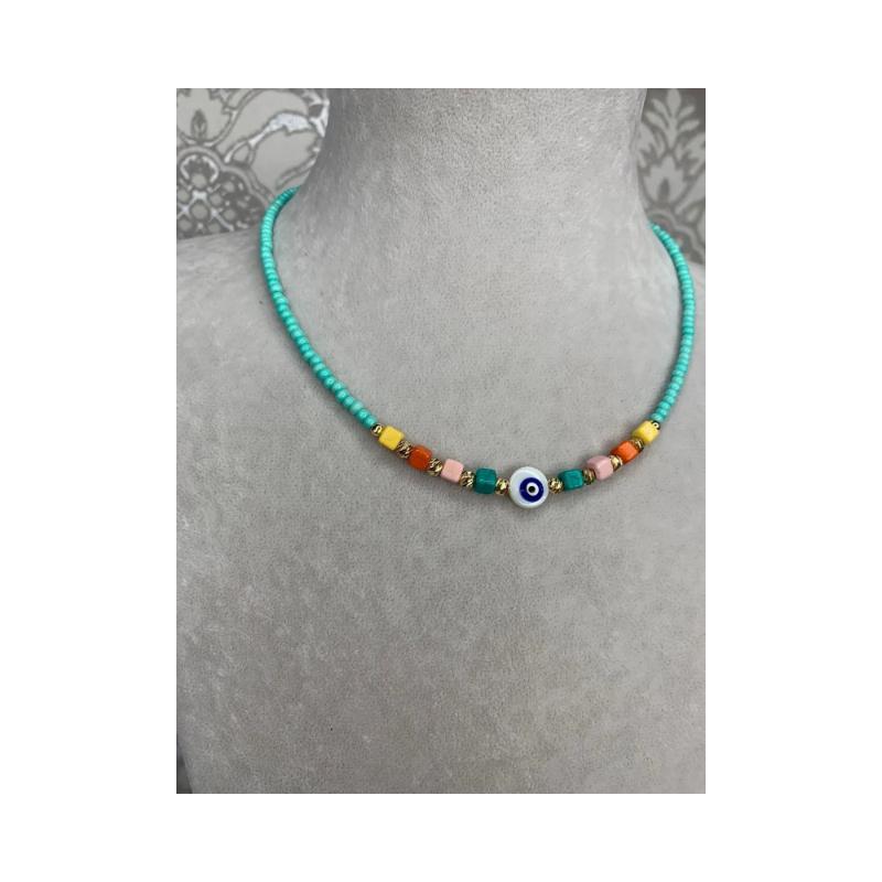 

By Tim Desing Женское колье Колье из бисера Evil Eye Позолоченное 45 cm золотой