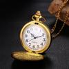 Antique Gold Pocket Watch Simple Pendant Watch with Retro Chain Perfect Gift for and Day Necklace Crown-Shaped, Waterproof, - Birthdays,