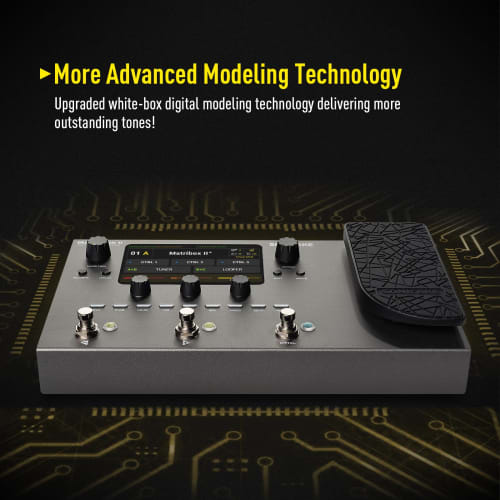 SONICAKE Matribox II Multi-Effect Pedal with Over 200 Built-in Effects, Amp Modeling, FX Loops, MIDI, Stereo OTG, USB Audio Interface