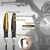 Motorcycle LED Turn Signals Light Amber Flasher Flowing Water Built Relay 12LED Turn Signal Lamp Motorcycle Flashing Lights