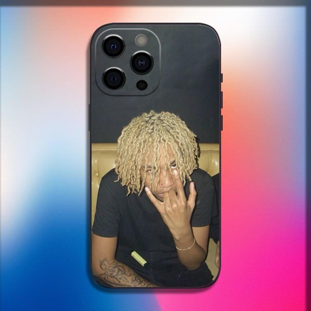 Rapper R-Rich Amiri Phone Case For iPhone 16,15,14,13,12,11,Pro,X,XS,Max,XR,Plus,Mini Soft Black Cover