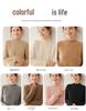 Women's Thickened Cable Knit Cashmere Sweater - Half-High Neck, Loose Fit, Solid Color, Perfect for Autumn and Winter.