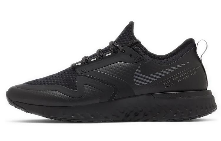 Nike Odyssey React 2 Shield  Black Metallic Silver  Women s BQ1672-001 36.5