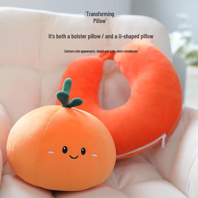 

Cute Cartoon Fruit Deformable U-shaped Neck Pillow & Plush Toy