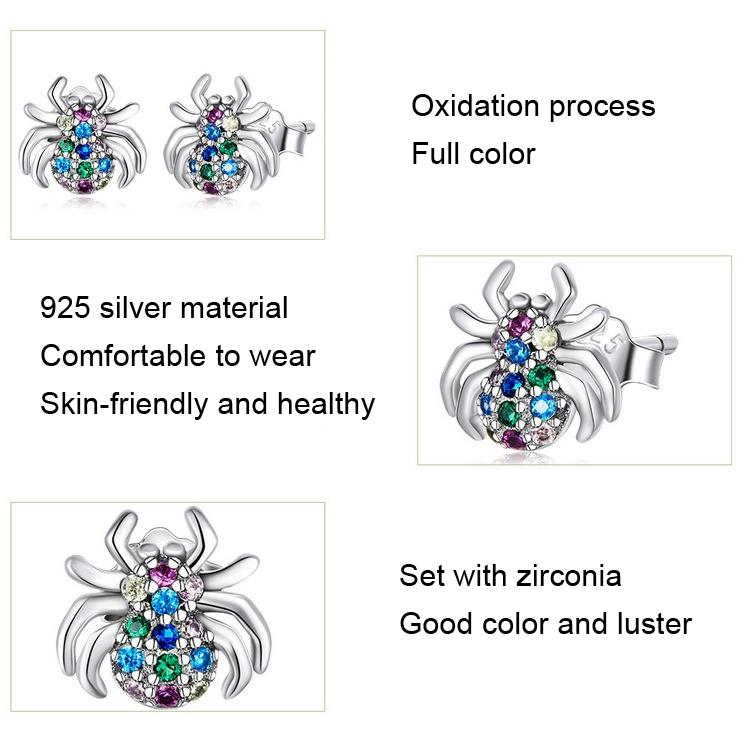 Insect Series Earrings 925 Silver Earrings, Style: Bee