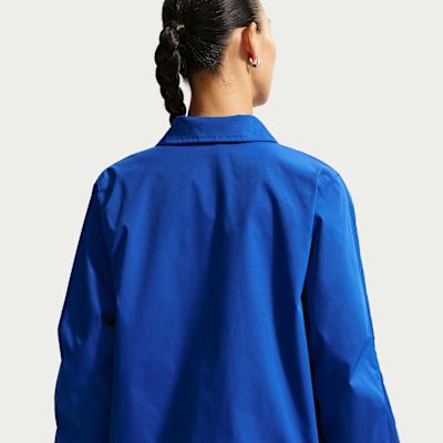Nike Sportswear Jackets Women's Vintage Royal Blue Lapel Moderate