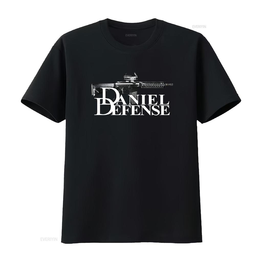 Daniel Defense Firearms Sports Logo T Shirt Heavy Cotton Size 4XL Vintage Washed Designer Clothes Unisex Top For Everyday Wear