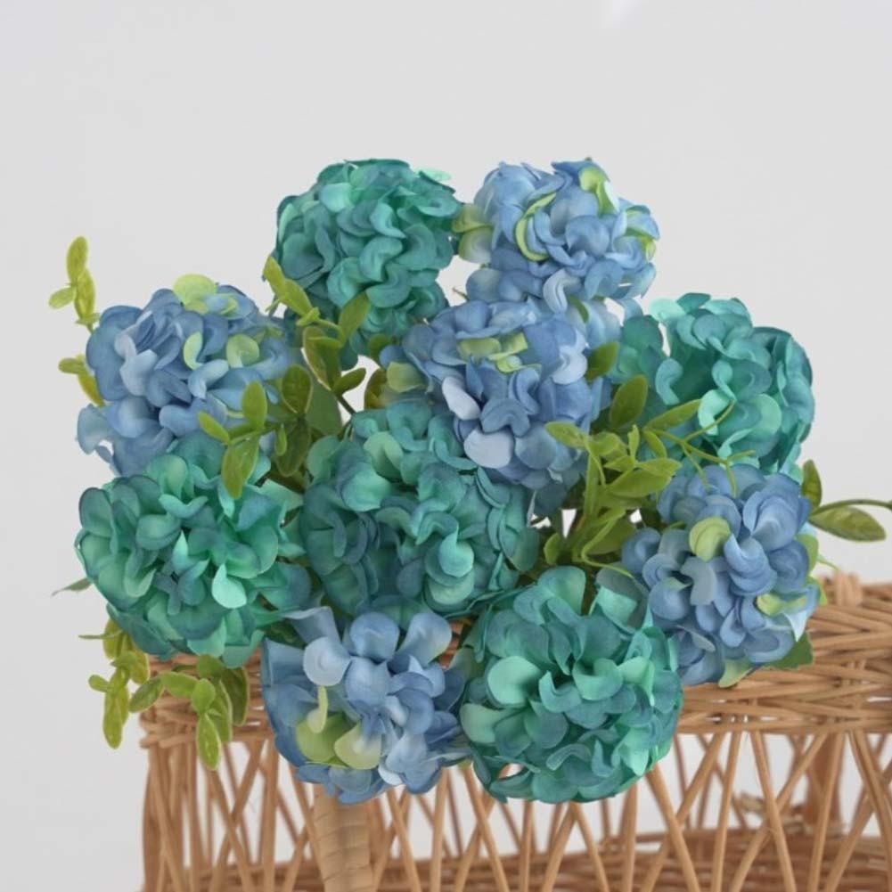 

Удобный размер для демонстрации Искусственный букет из шелковых гортензий синий