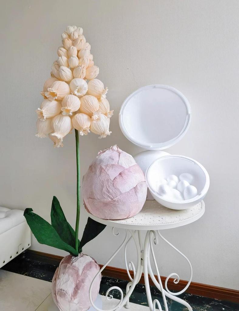 Large Foam Egg-Shaped Flower Bud for Rose, Poppy & Hyacinth Art