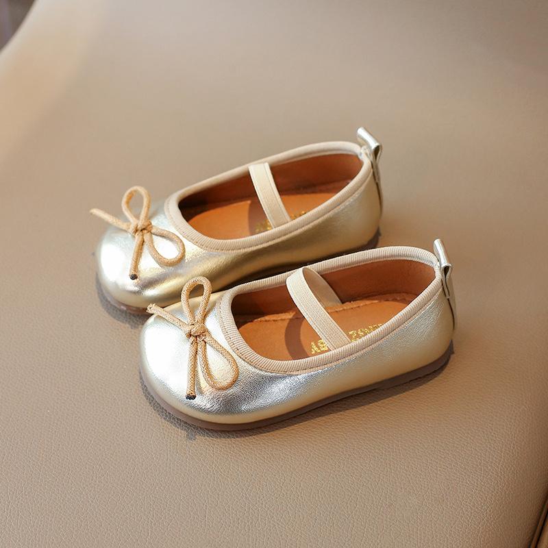 

Children Flats Girls PU Leather Shoes Spring Autumn Kids Dancing Shoes For Girl Soft Flexible Toddler Shoes Gold, Red, Silver 24