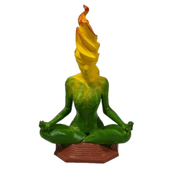

3D Printed Yoga Statues, Yoga Lady Sculpture, Meditation Yoga Figurines, Decorative Yoga Figure Ornament for Zen Garden Yoga Studio C