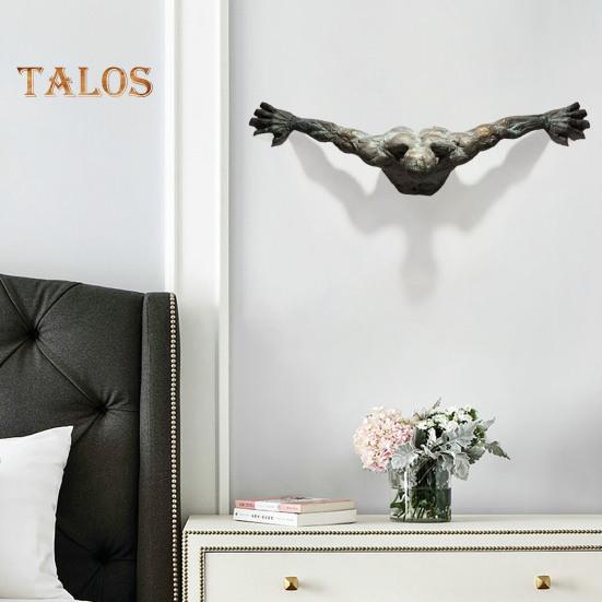 Male Abstract Sculpture Resin Art Wall Decor Human Body Statue Wall Mount Artistic Figure Sculpture for Home Living Room Gallery