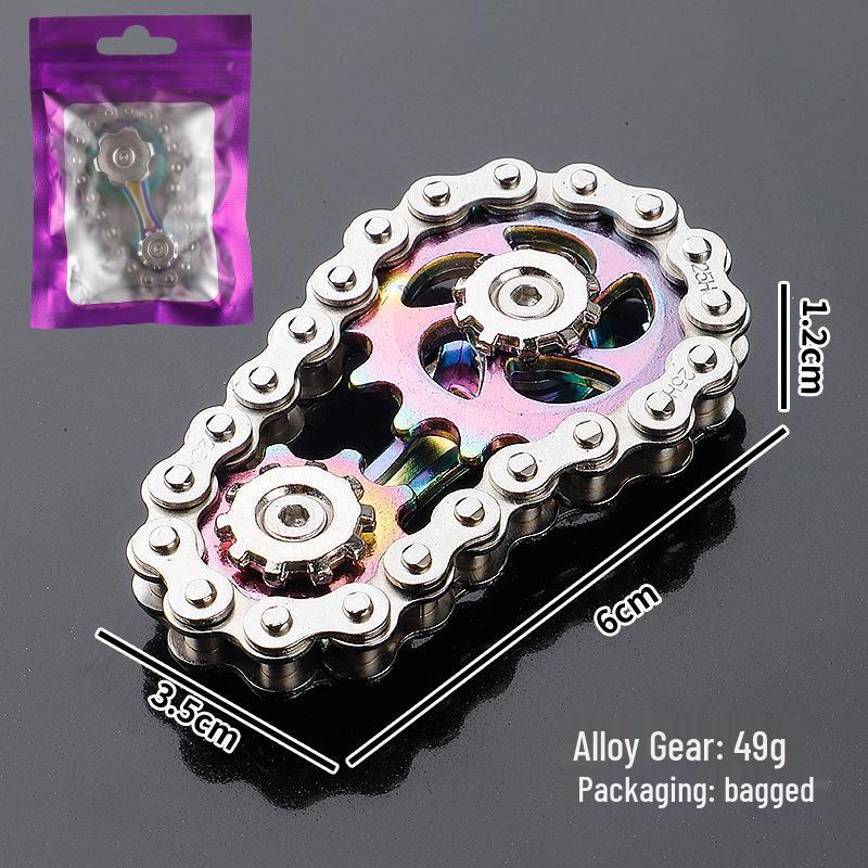Cross-Border Alloy Gear Fidget Spinner: Adult Decompression Toy