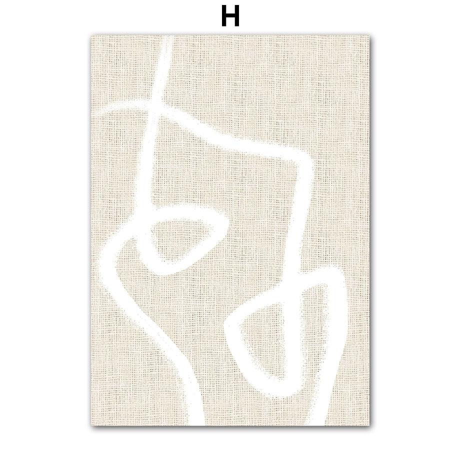 Wall Art Canvas Painting Black White Line Face Watercolor Living Room Decoration Posters And Prints Home Salon Wall Pictures