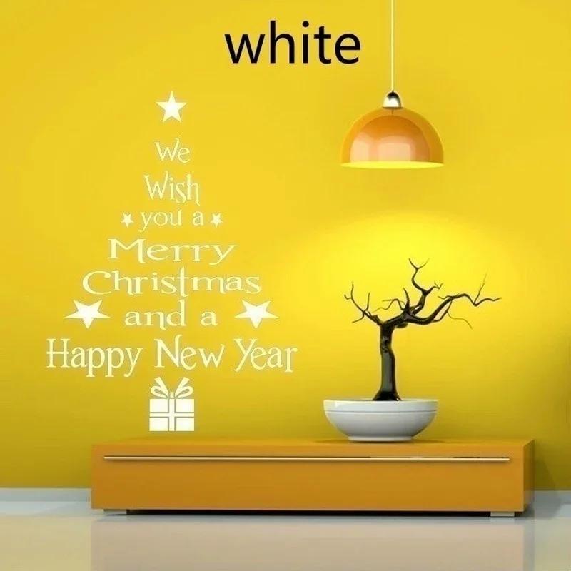 

New Blessing Wall Stickers Festival Christmas Decoration Wall Stickers Festival Parties Family Showcases Christmas Tree Stickers белый