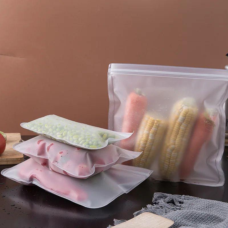 Recipientes de armazenamento de alimentos de silicone sacos de armazenamento de alimentos reutilizáveis sacos de almoço levante-se zip fechado saco copo alimentos frescos recipientes à prova de vazamento