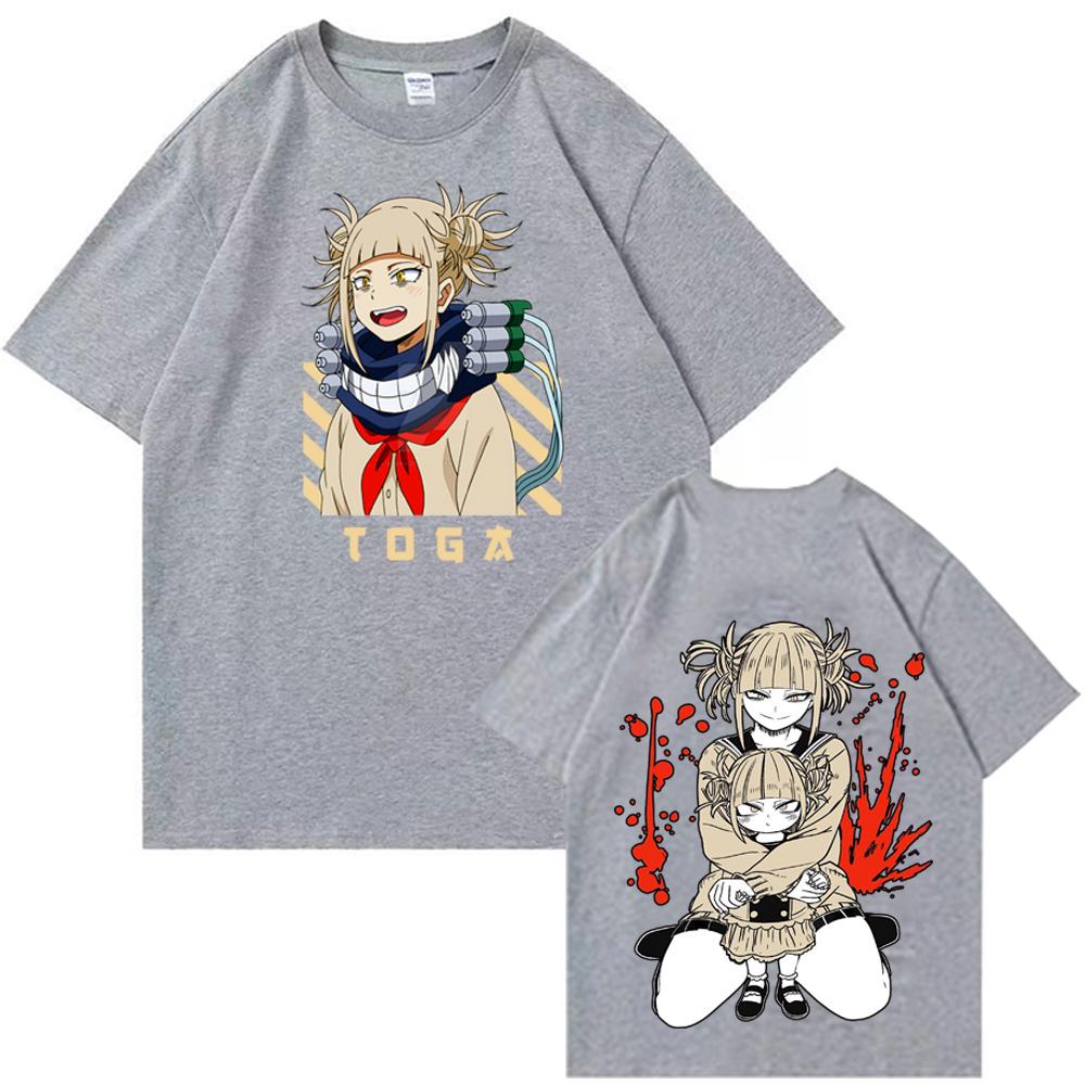 2025 Anime My Hero Academia Himiko Toga T-Shirts Man Women Summer Casual O-Neck Short Sleeve Shirts