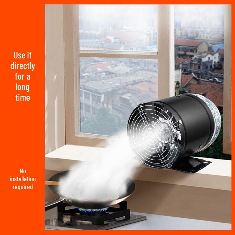 Powerful No-Installation Window Range Hood & Bathroom Exhaust Fan