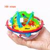 100 Step 3D Magic Maze Intellect Ball Labyrinth Sphere Globe Toys For Kids Educational Brain Tester Balance Training Toy Gifts