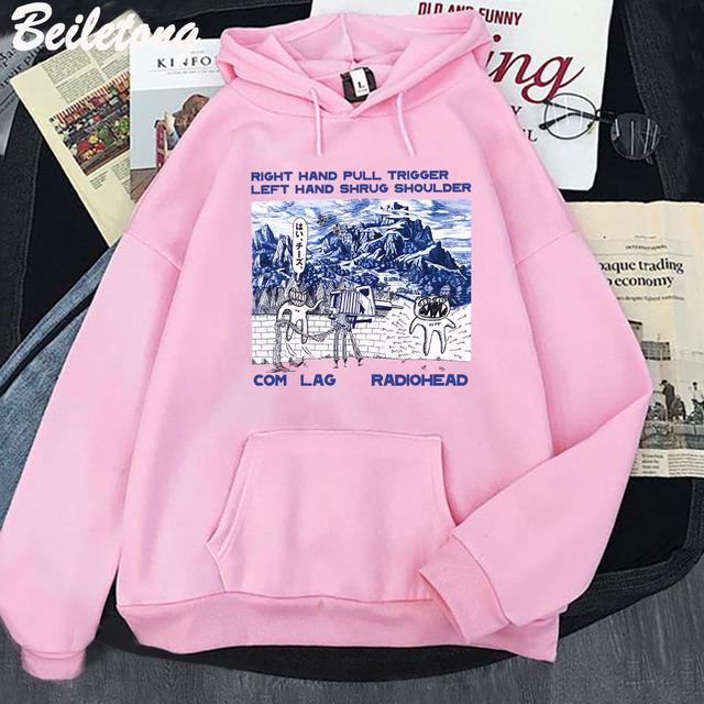 Radiohead Vintage Print Hoodie for Man/Women Hip Hop New York Tour Rock Band Music Album Sweatshirt Pullover Hoodies