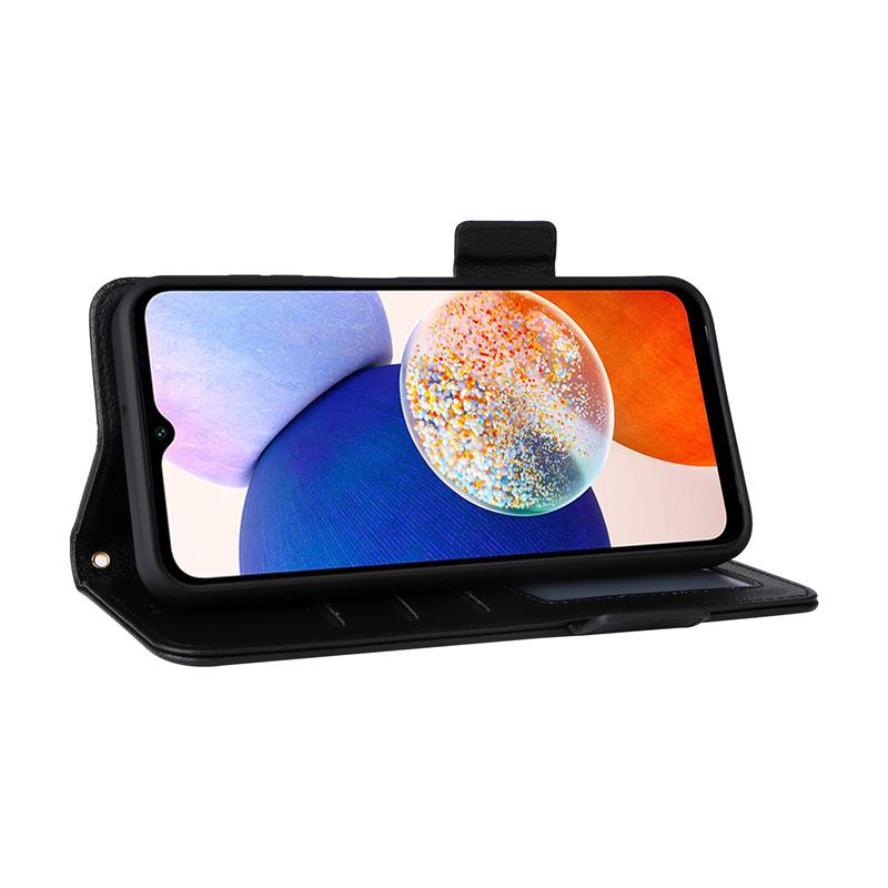 Samsung A15 Phone Case: Leather Cover with Card Holder, Stand, and Lanyard for 4G/5G Models