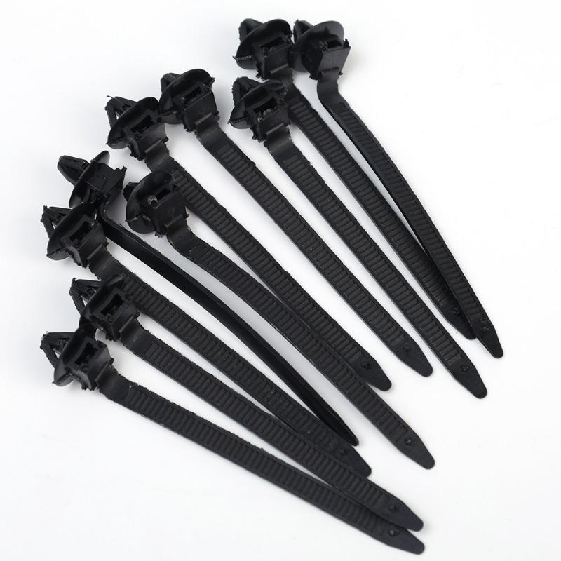 Car Nylon Tie Wrap Cable Fixed Fastener Clips Strap Self-Locking Nylon Cable Ties Car Hose Fastening Storage Organizer