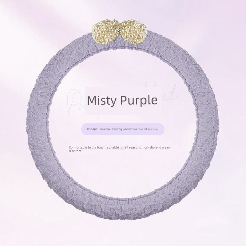 2025 New Arrival Pearl Car Steering Wheel Cover Universal Grip Cover Suitable for Four Seasons Women