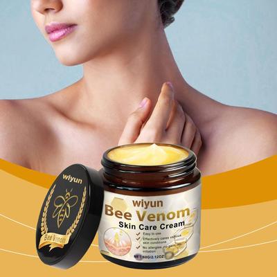 Veneno de Abelha Pele Suave Limpeza da Pele Creme para Cuidados com a Pele Reduzir a Coceira Fortalecer a Barreira Hidratante Joelho Corpo Creme de Massagem