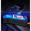 Pair 7Colors Led Atmosphere Light Car Seat Crevice Storage Box Usb Charging Port