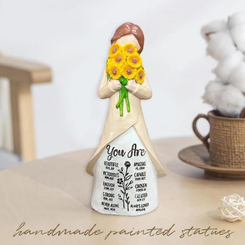 

Букет Ангел Полимерная фигурка Подарок на День учителя, Фигурка девочки, Настольная, Гостиная и Домашнее украшение