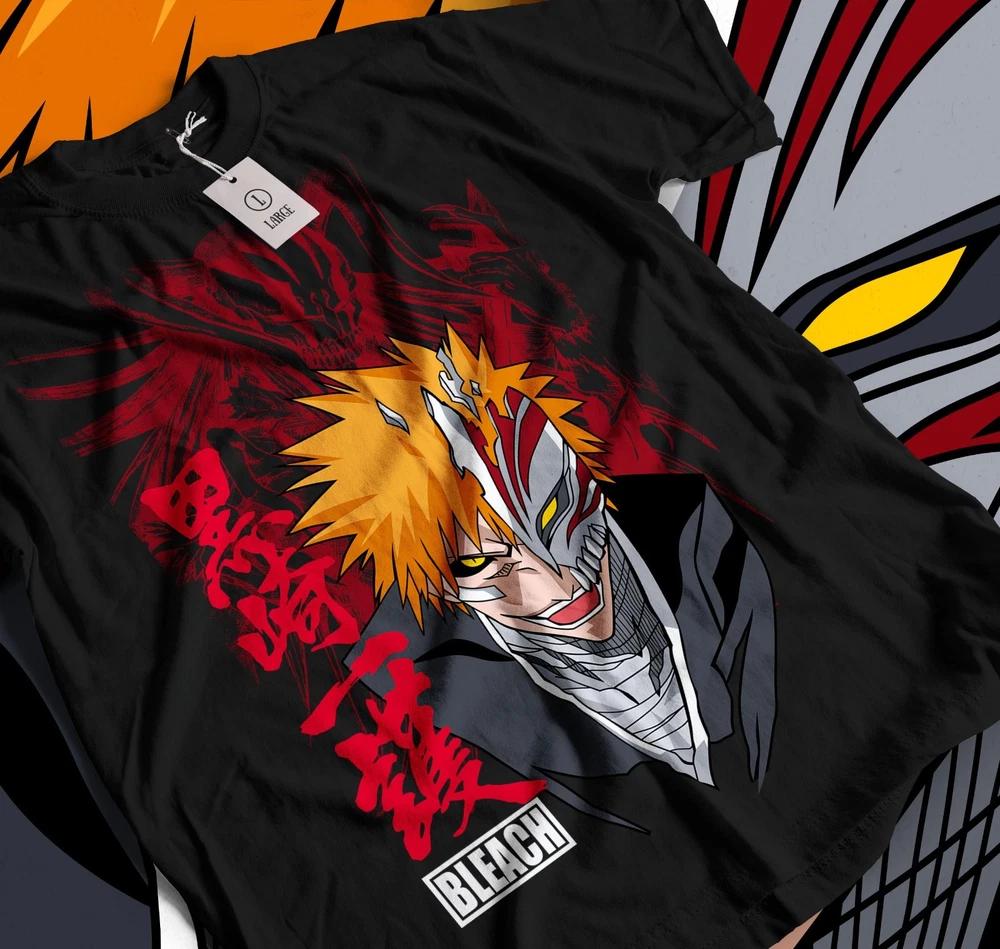 Bleach Ichigo Kurosaki TShirt Unisexga Strip Horror Anime Gift Shirt Tee Best 047 S