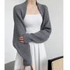 Thick Premium Elegant Vest Knit Cardigan Women Autumn Winter Batwing Sleeve Cropped Cape