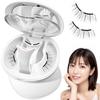 Magnetic false eyelashes no glue needed adhesive-free type natural cluster feel resistant falling off beginner-friendly easy apply no-makeup look.