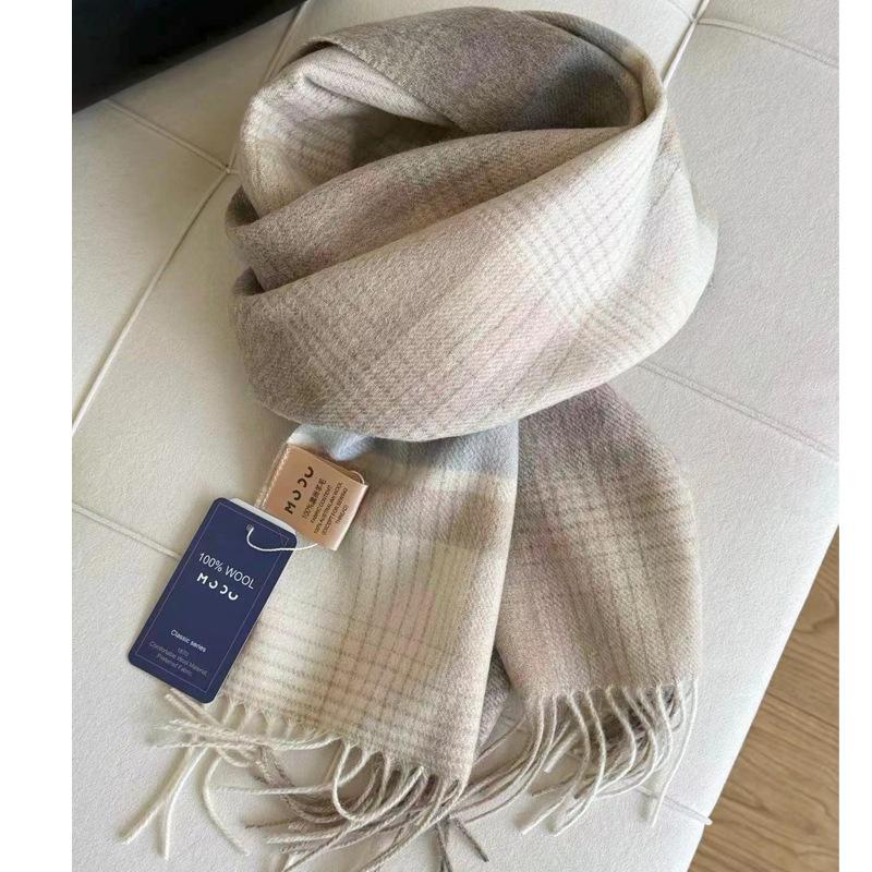 

Один шарф из чистой шерсти, классический британский шарф, унисекс, парный термошарф 188*32cm