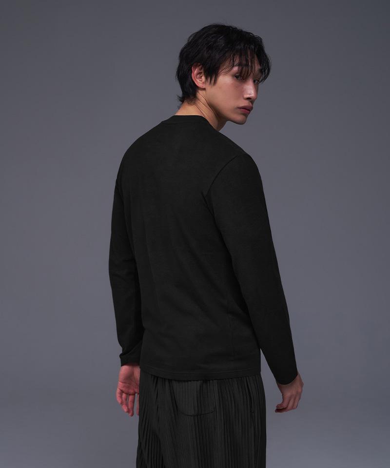 BORN TO WIN Silver B Logo Muscle Fit Long Sleeve [Black]