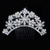 Women's Wedding Flower Rhinestone Faux Pearl Hair Clip Bridal Hair Comb Jewelry