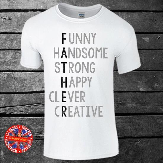 Father Word Art T-shirt Dad Daddy Father s Day Christmas Gift XL